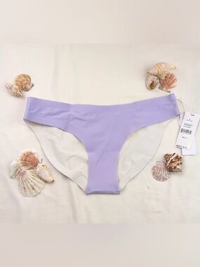 Pilyq Lavender Reversible Seamless Scoop Full Bikini Bottom Size Small